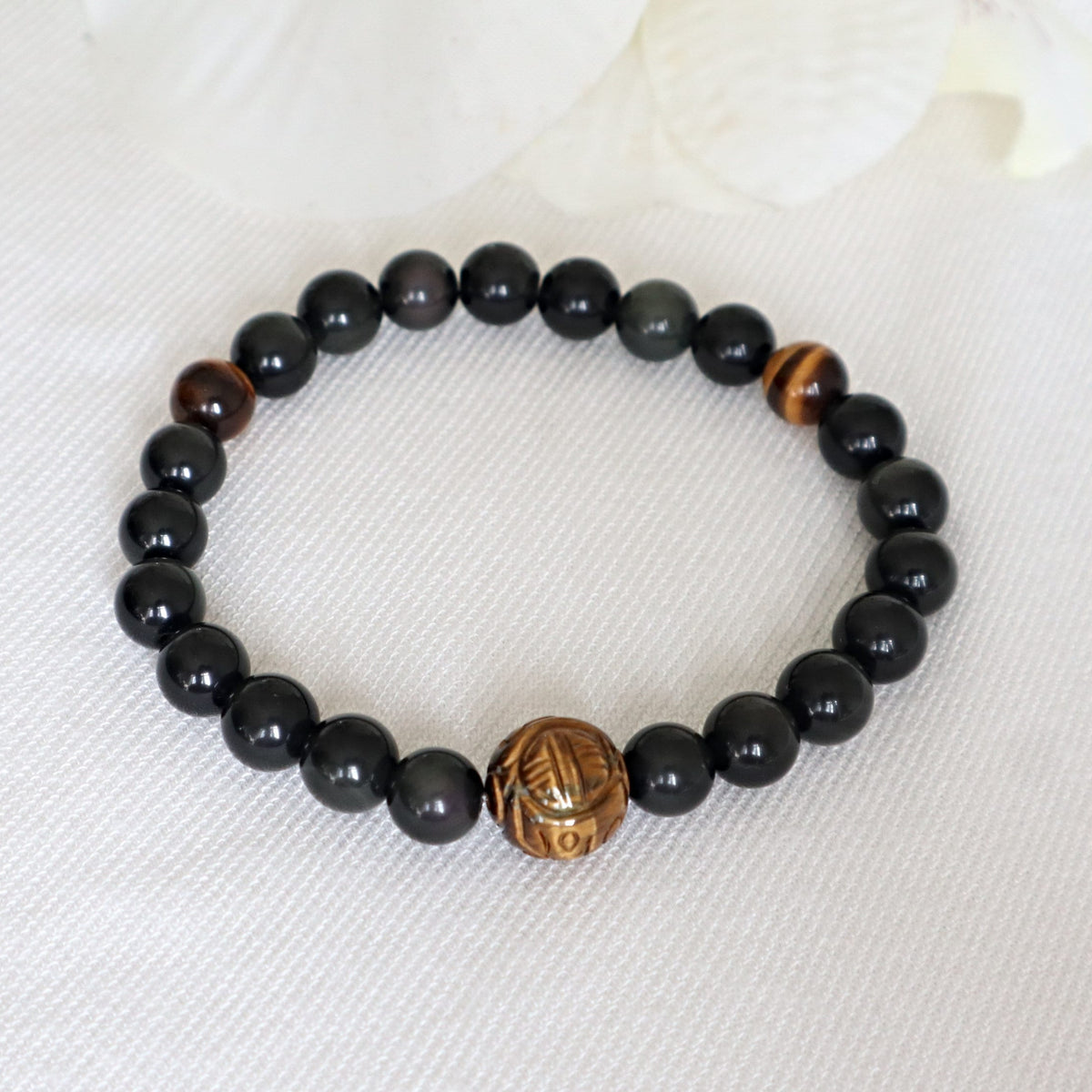 Dragon Ball Bracelet Blue Tiger Eye Yellow Tiger Eye