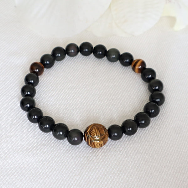 Dragon Ball Bracelet Blue Tiger Eye Yellow Tiger Eye