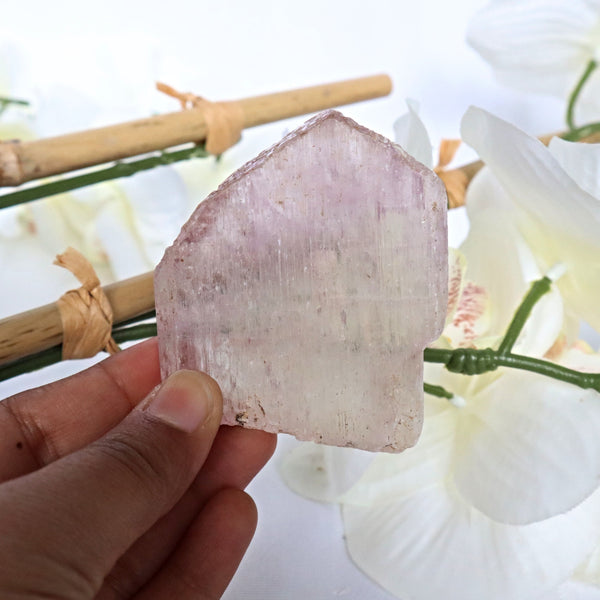 Kunzite Crystal Specimen, Etched Termination Spodumene Mineral Specimen, KN3