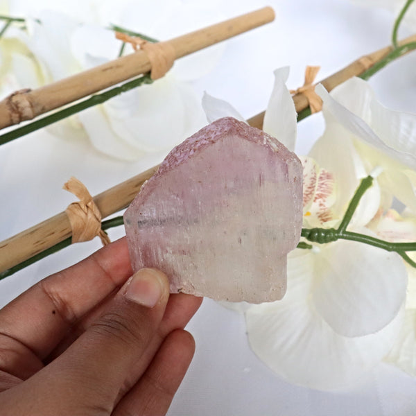 Kunzite Crystal Specimen, Etched Termination Spodumene Mineral Specimen, KN3