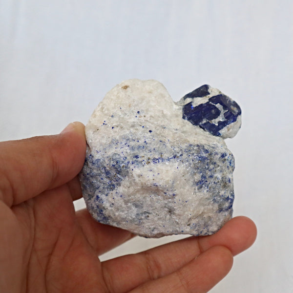 Lapis Lazuli Specimen terminated crystal on feldspar matrix