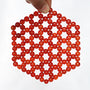 Crystal Table Placemat Carnelian Coaster Table Mat Cleansing Purifying Plate Coaster Grid Sacred Geometry