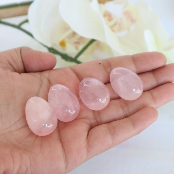 Rose Quartz Egg, Rose Quartz Egg, Therapy Stone, Crystal Egg, Mental and Emotional Wellness Gift
