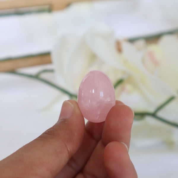 Rose Quartz Egg, Rose Quartz Egg, Therapy Stone, Crystal Egg, Mental and Emotional Wellness Gift