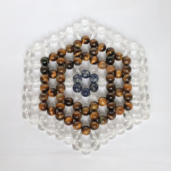 Crystal Sacred Geometry Tiger Eye Lapis Crystal Quartz Abundance Prosperity Merkeba Energy Healing