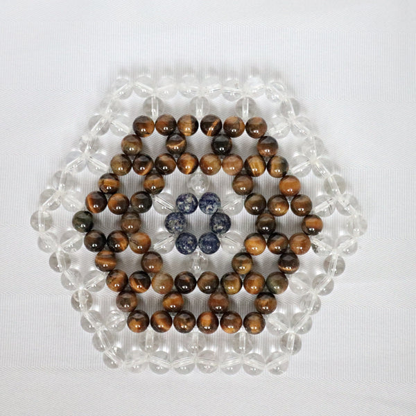 Crystal Sacred Geometry Tiger Eye Lapis Crystal Quartz Abundance Prosperity Merkeba Energy Healing