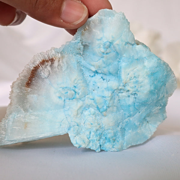 Blue Aragonite Mineral Specimen 3.4 inch