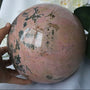 Xtra Large Rhodonite Sphere 7 inches 22 pounds 180mm, Ultra Large Pink Rhodonite Sphere
