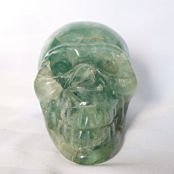Large Fluorite Skull 5.35 inches 3.80 Lbs, Large Crystal Skull