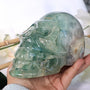 Large Fluorite Skull 5.35 inches 3.80 Lbs, Large Crystal Skull