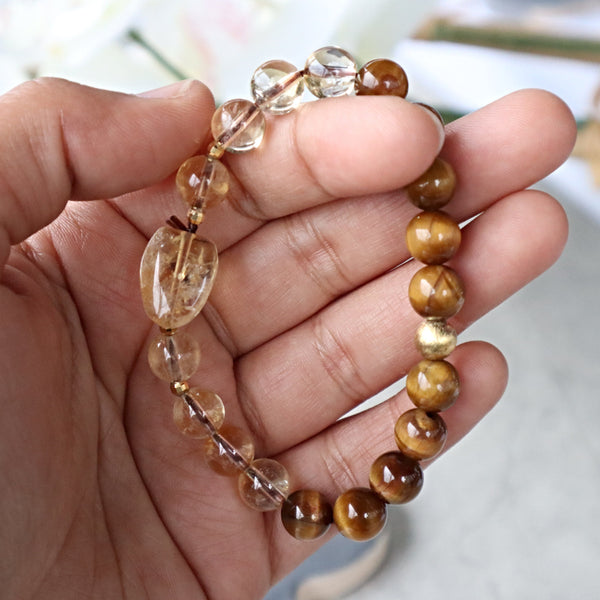 Wealth and Abundance Crystal Bracelet, Prosperity and Good Luck Jewelry