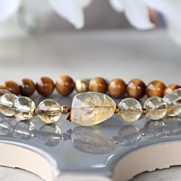Wealth and Abundance Crystal Bracelet, Prosperity and Good Luck Jewelry