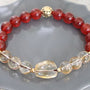 Carnelian and Citrine Manifest Bracelet for Prosperity Health Wealth, Self confidence, intuition