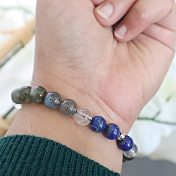 Empath Protection Healing Crystal Bead Bracelet, Negative Energy Protection Bracelet