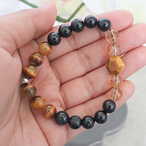 Grounding and Protection Bracelet, Emotional Spiritual Healing Crystal Bracelet, Emotional Wellness, Chakra Cleansing