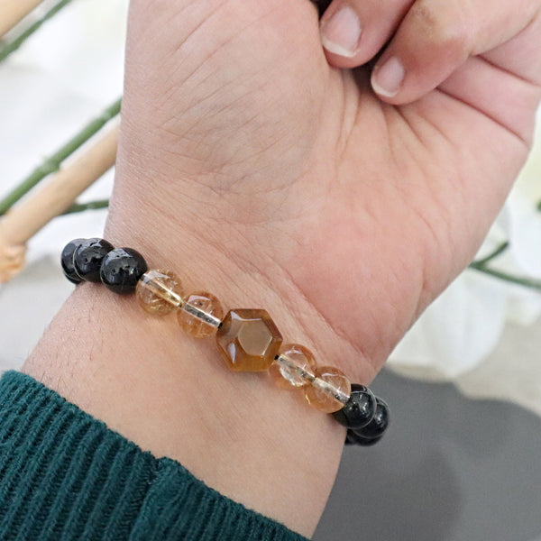 Grounding and Protection Bracelet, Emotional Spiritual Healing Crystal Bracelet, Emotional Wellness, Chakra Cleansing