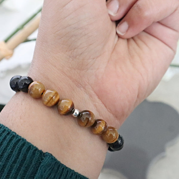 Grounding and Protection Bracelet, Emotional Spiritual Healing Crystal Bracelet, Emotional Wellness, Chakra Cleansing