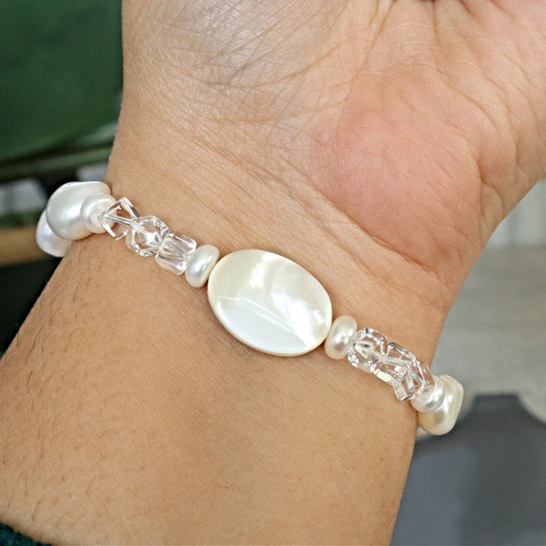 Pearl and Crystal Quartz Bracelet