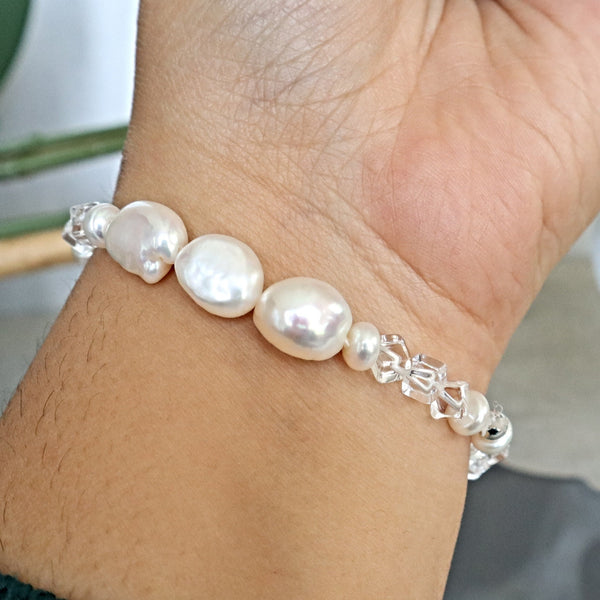 Pearl and Crystal Quartz Bracelet