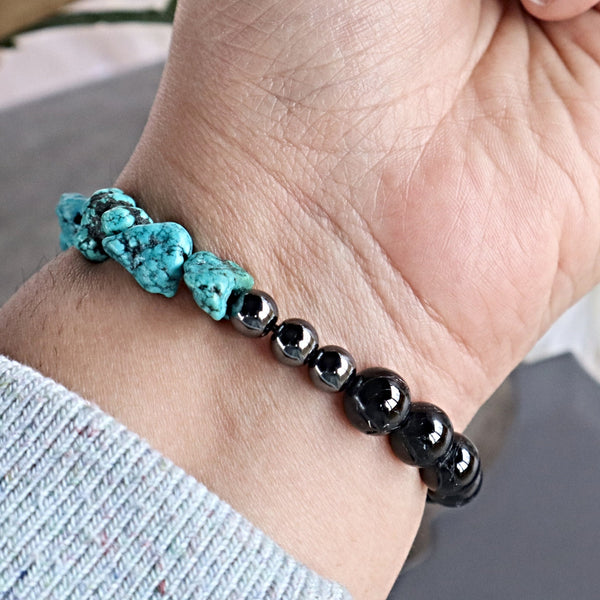 Triple Power Energy Balancing Crystal Bracelet, Protection and Grounding EMF