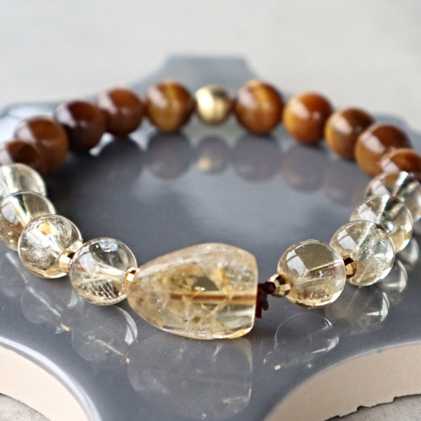 Wealth and Abundance Crystal Bracelet, Prosperity and Good Luck Jewelry