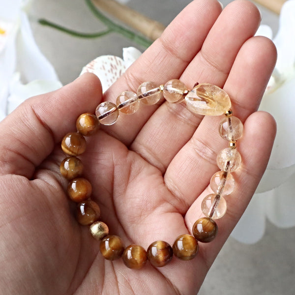 Wealth and Abundance Crystal Bracelet, Prosperity and Good Luck Jewelry