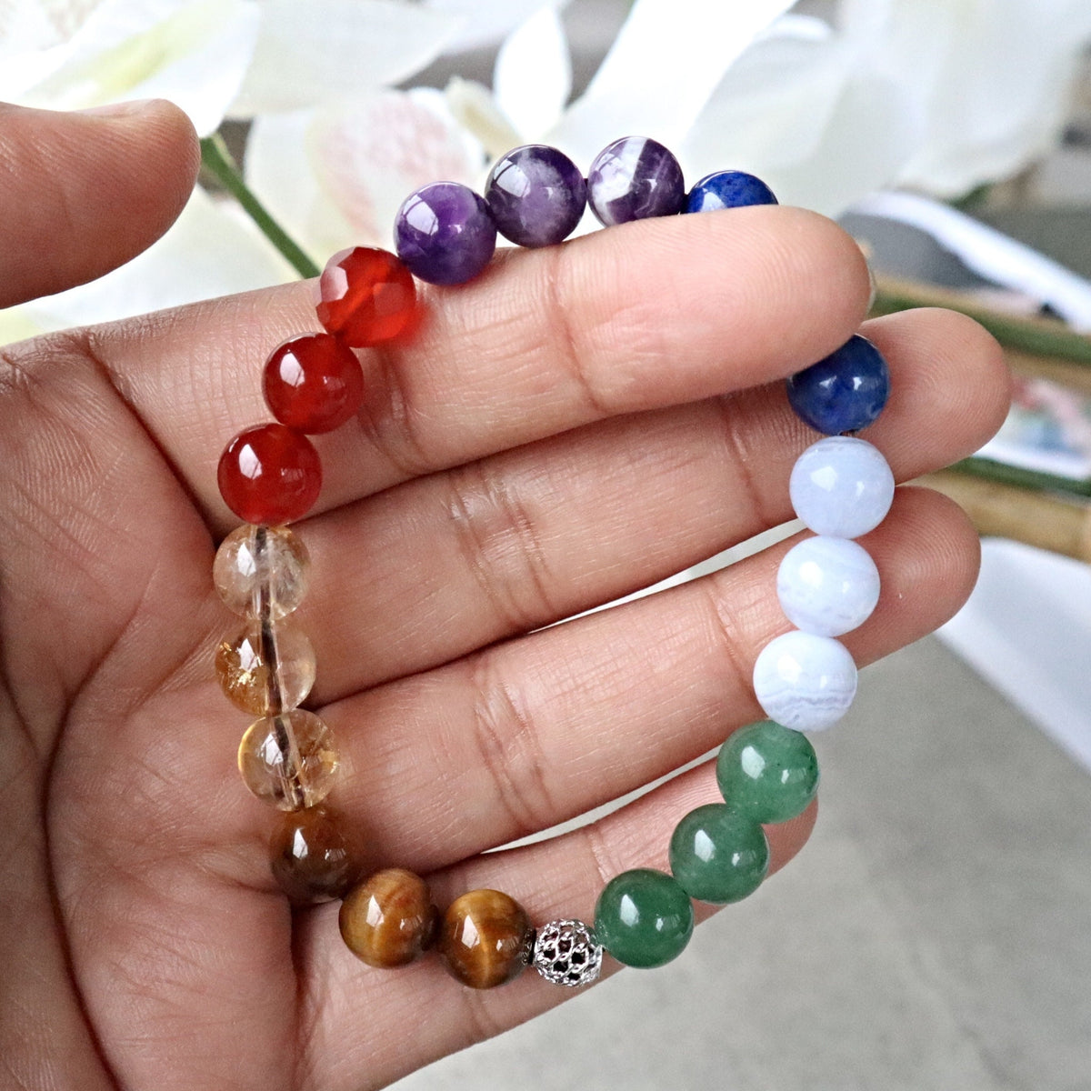 7 Chakra Healing Balancing Meditation Bracelet