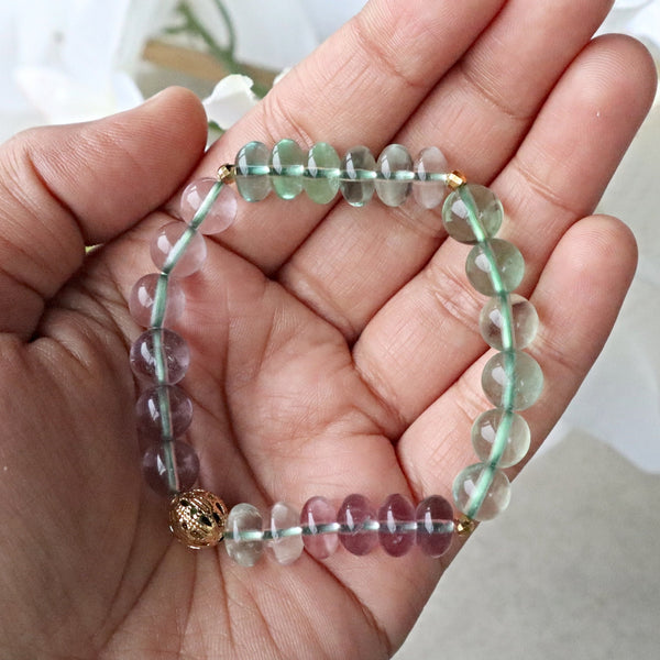 Green Fluorite and Purple Fluorite for heart and mind, protection, emotional balance