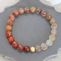 Ombre Red Copper Rutilated Quartz, Emotional Healing and Protection Bracelet, Hematoid Quartz Bracelet, Fire Quartz Bracelet