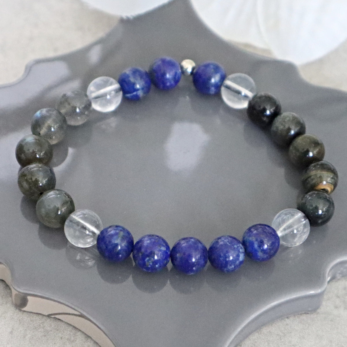 Empath Protection Healing Crystal Bead Bracelet, Negative Energy Protection Bracelet