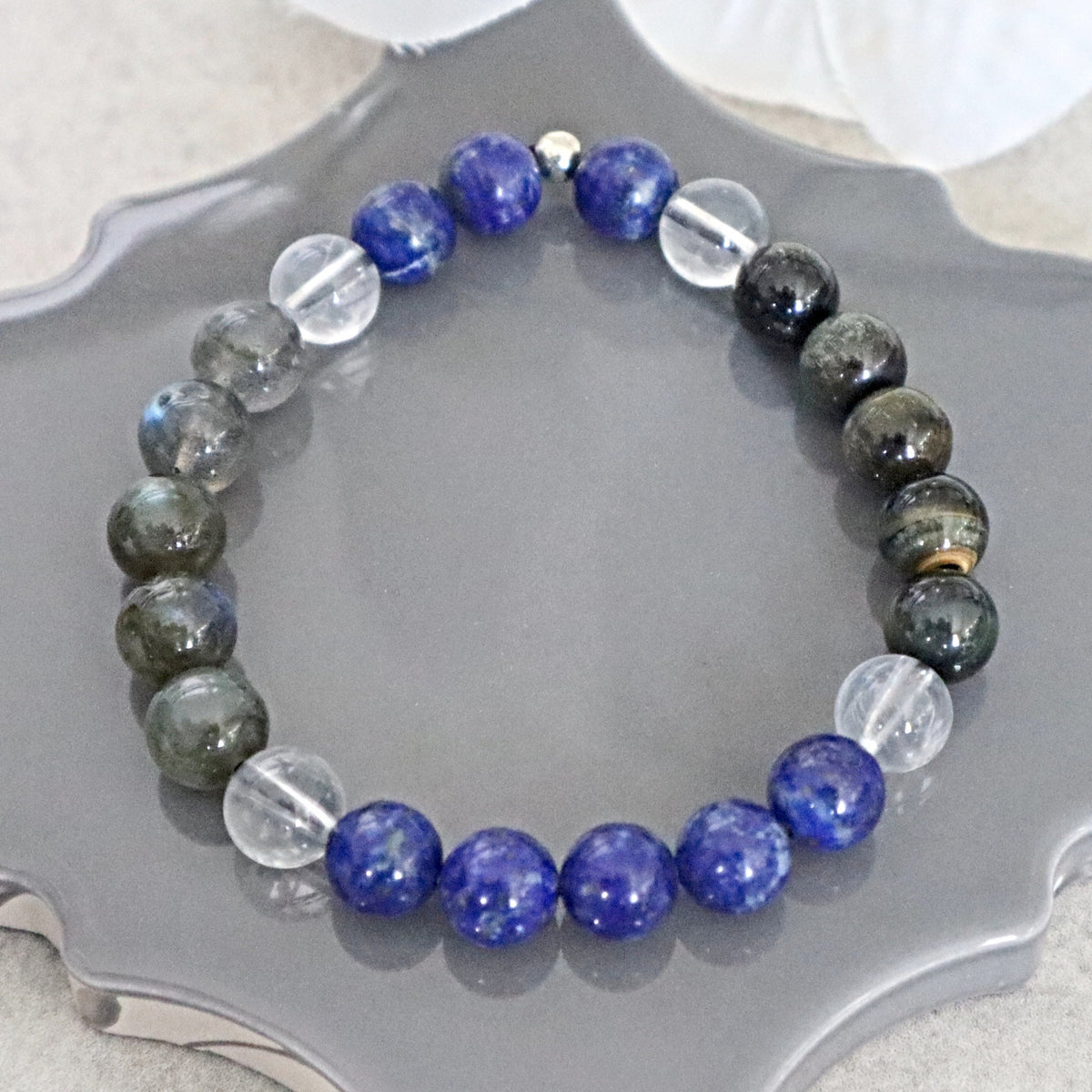Empath Protection Healing Crystal Bead Bracelet, Negative Energy Protection Bracelet