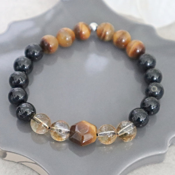 Grounding and Protection Bracelet, Emotional Spiritual Healing Crystal Bracelet, Emotional Wellness, Chakra Cleansing