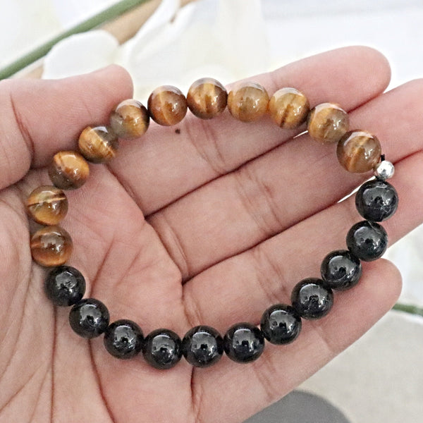 Powerful Protection Bracelet, Empath Protection, Negative Energy Protection Bracelet, Grounding Crystal Bracelet, Strength Gift Bracelet