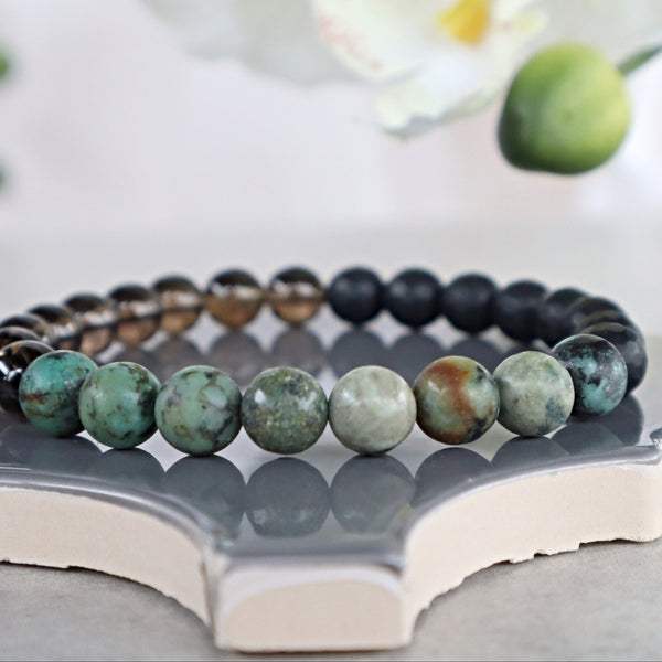 Courage Strength Bracelet, Overcome Fear Anxiety Energy Crystal Bracelet, Manifest Crystal Bracelet