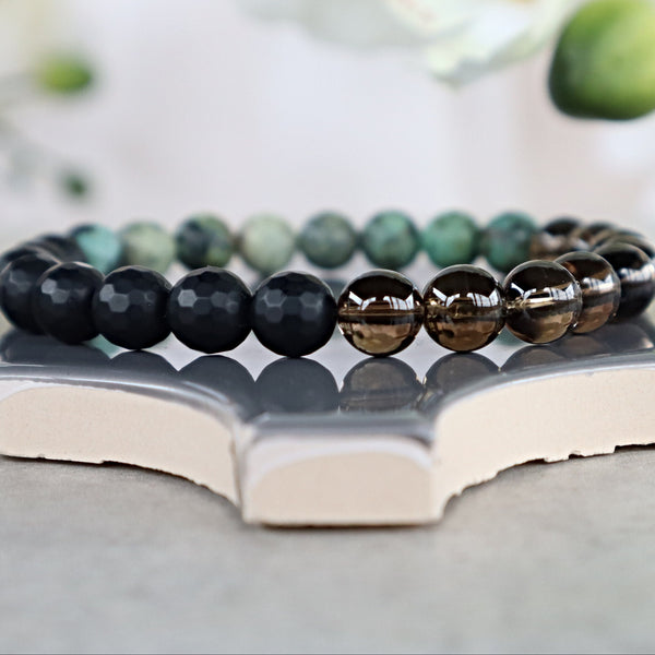 Courage Strength Bracelet, Overcome Fear Anxiety Energy Crystal Bracelet, Manifest Crystal Bracelet