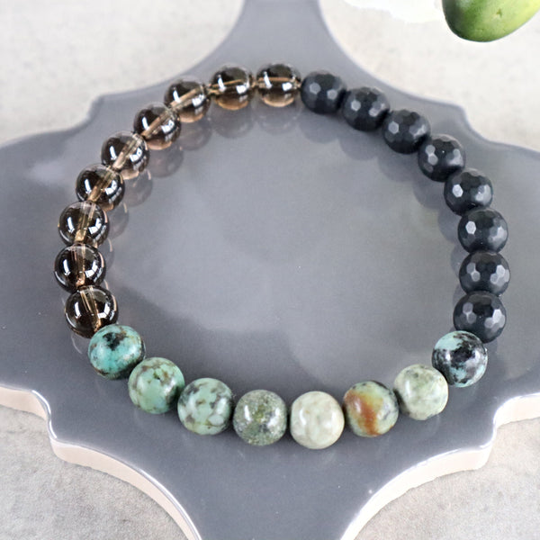 Courage Strength Bracelet, Overcome Fear Anxiety Energy Crystal Bracelet, Manifest Crystal Bracelet