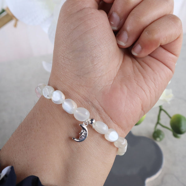 Feminine Moon Energy Bracelet, Compassion Gift, Empathy Gift, Inner Healing, New Beginnings Stretch Bracelet, Emotional Healing