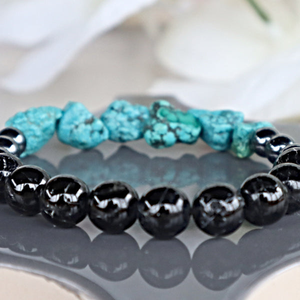 Triple Power Energy Balancing Crystal Bracelet, Protection and Grounding EMF