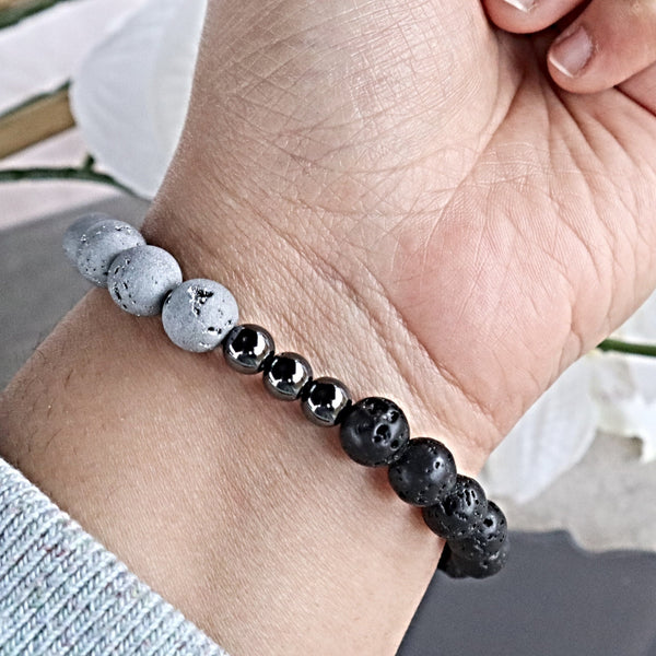 Earth Element Crystal Healing Bracelet, Grounding and Earthing Protection Bracelet, Yoga meditation Bracelet, Five Elements