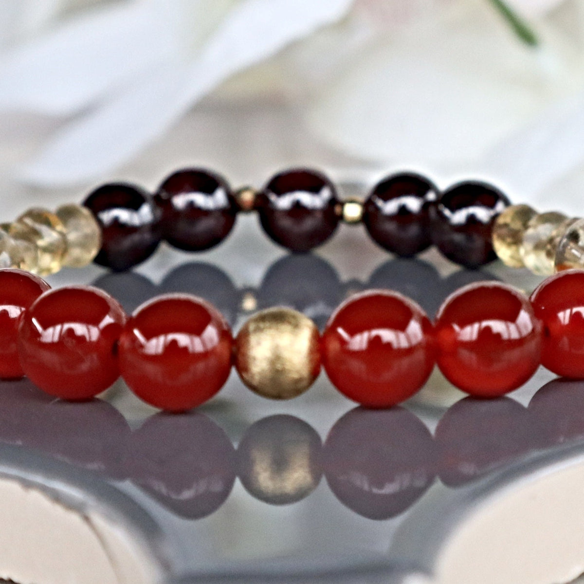 Love Attraction Bracelet, Garnet Citrine Carnelian and Yellow Fluorite Bracelet, Manifest Couples Love Bracelet, Relationship