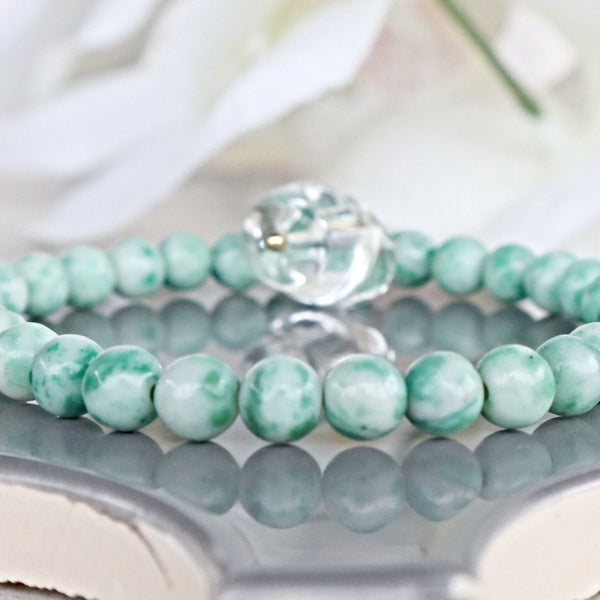 Yuan Bao 元宝 Money Crystal Bracelet Jade for attract Wealth Abundance Prosperity, AAAA+ Real Clear Quartz Jade attract money Bracelet Gift