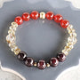 Love Attraction Bracelet, Garnet Citrine Carnelian and Yellow Fluorite Bracelet, Manifest Couples Love Bracelet, Relationship