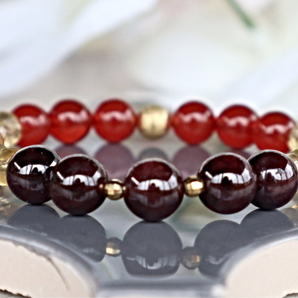 Love Attraction Bracelet, Garnet Citrine Carnelian and Yellow Fluorite Bracelet, Manifest Couples Love Bracelet, Relationship