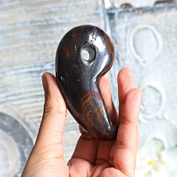 Large Iron Tiger Magatama