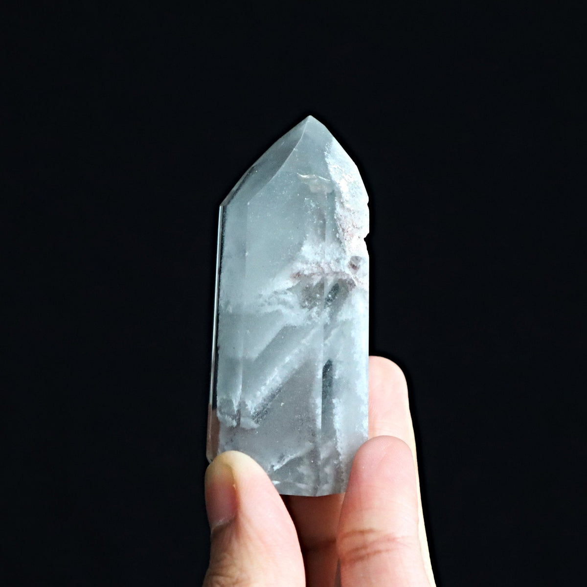 Garden Ghost Phantom Crystal Quartz Polished Tower Point