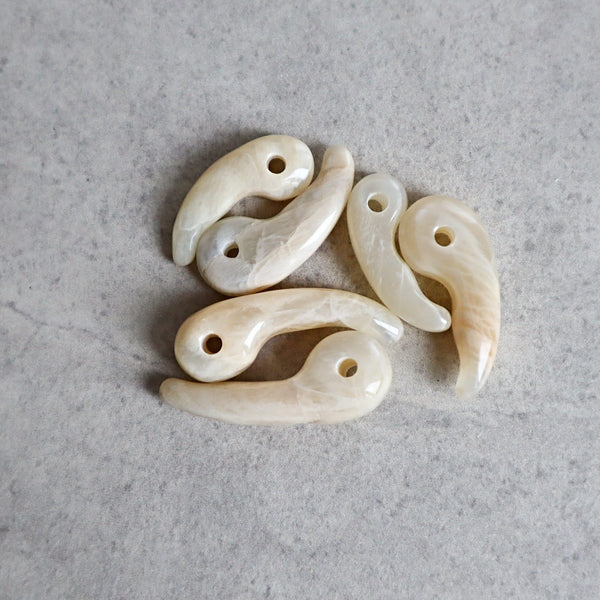 Natural Moonstone Magatama