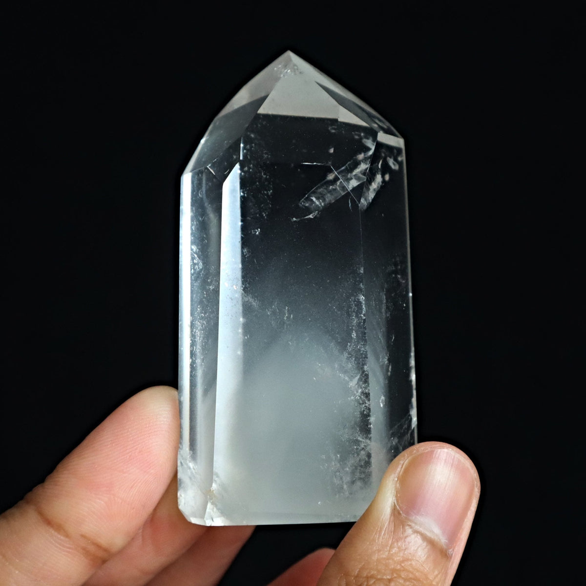 Phantom Clear Crystal Quartz Tower Point Polished Large