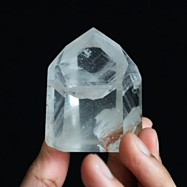 Phantom Clear Crystal Quartz Tower Point Polished Large