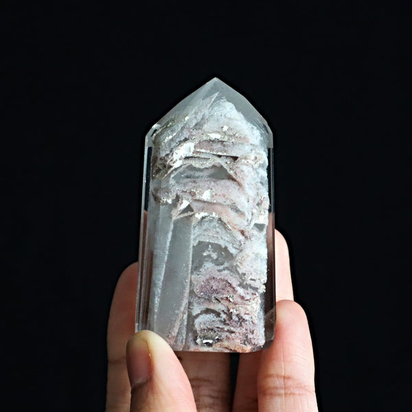 Garden Ghost Phantom Crystal Quartz Polished Tower Point