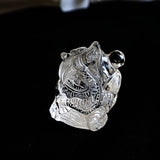Hand Carved Dragon in Natural Quartz Rock Crystal 100 % flawless Top AAAA grade